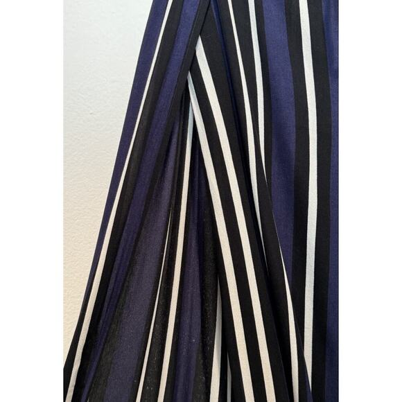 Maeve Size Small Striped Split Seam Wide Leg Striped Pants Coastal Anthropologie - Picture 5 of 8